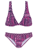 S. Oliver Triangel-Bikini in magenta bedruckt