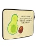 Mr. & Mrs. Panda Laptop Case Avocado Kern rollt mit Spruch in Gelb Pastell