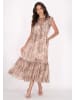 faina Damen Kleid in Braun Mehrfarbig