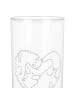 Mr. & Mrs. Panda Blümchentailglas Otter Herz ohne Spruch in Transparent