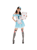 tectake Kurzes, sexy Kleid, blau/weiß