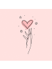A.S. Création Leinwandbild Canvas Heartlines Rosa