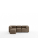 ebuy24 Chaiselongsofa Cubic Braun 257 x 164 cm