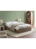 Beliani Doppelbett DINAN in Beige/Schwarz - (W) 149 x (H) 31 x (L) 214 cm