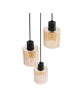 Beliani Pendelleuchten KITARE in Beige/Schwarz - (W) 29 x (H) 120 x (L) 29 cm