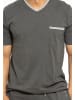 CiTO Schlafanzug - T-Shirt mit Hose lang Night & Home in Grau