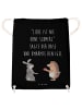 Mr. & Mrs. Panda Sportbeutel Hase Igel mit Spruch in Schwarz
