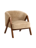 Beliani Sessel SKEI in Beige/Braun - (W) 67 x (H) 69 x (L) 66 cm