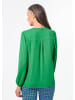 GOLDNER Bluse Bluse mit Tunika Ausschnitt in grün