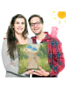 Mr. & Mrs. Panda Mikrofaserkissen Hase Blume Design ohne Spruch in Weiß