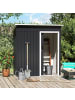 COSTWAY Gartenhaus Metall 163 x 86 cm in Anthrazit