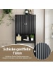 COSTWAY Toilettenschrank 60 x 23 x 168 cm in Schwarz