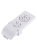 Beliani Deckenventilator mit Licht LOGAN in Weiß/Braun - (W) 110 x (H) 50 x (L) 110 cm
