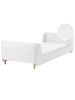 Beliani Einzelbett LAYE in Weiß/Braun - (W) 100 x (H) 58 x (L) 216 cm