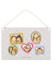 Mr. & Mrs. Panda Wegweiser Igel Familie ohne Spruch in Grau Pastell