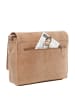 SID & VAIN Leder-Messenger Laptoptasche Leder Umhängetasche Unisex SPENCER in beige