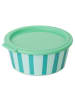 koziol NORA BOX 1,3l STRIPES - Schale 1,3l mit Deckel in sweet green/mid green
