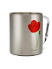 Mr. & Mrs. Panda Tasse Blume Mohnblume ohne Spruch in Silber