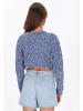 myMo Cardigan in blue multicolor