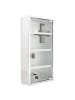 relaxdays Medizinschrank in Silber - (B)27 x (H)57 x (T)12 cm