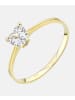 Vanlere Verlobungsring aus 375 Gelbgold mit Zirkonia Herz-Design