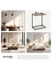 tectake Beistelltisch Cardiff 55,5 x 35 x 67 cm, Industrial Holz hell, Eiche Sonoma