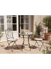 Beliani 3-tlg Bistro Set COLLIO in Schwarz/Weiß