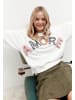 More & More softes Baumwollmix-Sweatshirt in off white