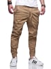 behype Chinohose - BHFORLI Jogger Chino Jeans Hose Stoffhose in Beige