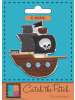 Catch the Patch Piraten Schiff Boot Totenkopf Skull BeachApplikation Bügelbild inBraun