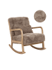 Beliani Schaukelsessel SKOVDE in Beige/Braun - (W) 66 x (H) 82 x (L) 79 cm