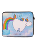 Mr. & Mrs. Panda Laptop Sleeve Einhorn Fliegendes Pferd Design o... in Weiß
