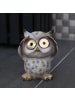 MARELIDA 3er Set LED Solar Gartenfiguren Eulen in grau - H: 12,5cm