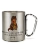 Mr. & Mrs. Panda Becher Otter Blumenstrauß mit Spruch in Silber
