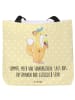 Mr. & Mrs. Panda Shopper Sommer Meer Strand mit Spruch in Gelb Pastell