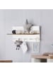 roba Universal Wandgarderobe Artisan Eiche mit 5 Haken & 1 Ablage