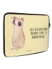 Mr. & Mrs. Panda Laptop Tasche Plumplori Glücklich mit Spruch in Gelb Pastell