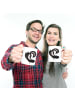 Mr. & Mrs. Panda Kaffeetasse Stinktier Handstand ohne Spruch in Weiß