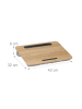 relaxdays Laptopkissen in Natur/ Grau - (B)42 x (H)6 x (T)32 cm