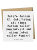 Mr. & Mrs. Panda Glückwunschkarte Spruch 42. Geburtstag Wunder m... in Weiß