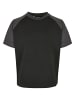 Urban Classics T-Shirt in white/black+black/charcoal
