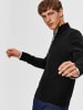 SELECTED HOMME Einfarbige Strickjacke Basic Cardigan Baumwolle SLHBERG in Schwarz
