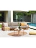 Beliani Gartensofa TIMOR in Braun/Grau/Beige - (W) 269 x (H) 72 x (L) 75 cm