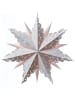 MARELIDA Papierstern Crystal Leuchtstern inkl. Kabel D: 62cm in weiß