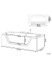 Beliani Whirlpool Badewannen SAMANA in Schwarz - (W) 71 x (H) 55 x (L) 153 cm
