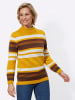 WITT WEIDEN Streifenpullover in ocker-rotbraun-geringelt