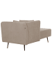 Beliani Chaiselongue RIOM in Beige/Schwarz - (W) 156 x (H) 75 x (L) 77 cm