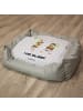 Mr. & Mrs. Panda Welpenbett Bienen Paar mit Spruch in Grau Pastell