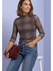 Street One Mesh-Langarmshirt in schwarz rosa - 0001