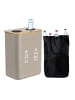 relaxdays Pfandflaschen-Sammelbehälter In Beige – 160 l
